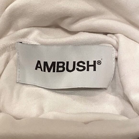 Ambush White Logo Jersey Turtleneck Size Large (3) Excellent Pre-Owned Condition - Picture 5 of 8